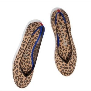 Rothy’s Light Brown Leopard Animal Print Round Toe Flats Size 6.5